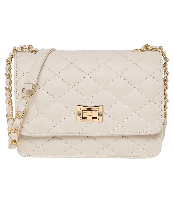 quilted white bag